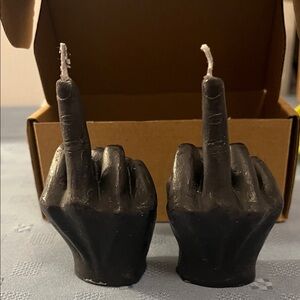 Black Hand Gesture Candles